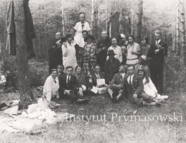 Lasa zemborzy?ski ko?o Lublina VI 1929 z grup? Odrodzenia na wycieczcze