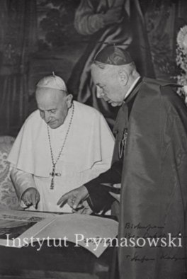 Kard. S. Wyszynski  z Ojcem Sw. Janem XXIII.Ostarnia audiencja  u Jana XXIII.Rzym 20.05.1963r.