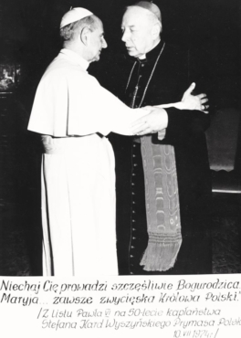 Ks. Prymas Stefan Wyszy?ski na audiencji u Ojca ?wi?tego Paw?a VI.