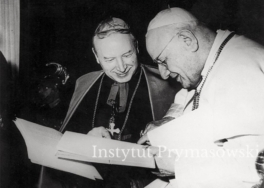 Kard. S.Wyszynski z Ojcem Sw Janem XXIII. Rzym 29.11.1958r.