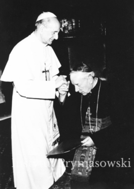 Ks. Prymas Stefan Wyszy?ski na audiencji u Ojca ?wi?tego Paw?a VI.
