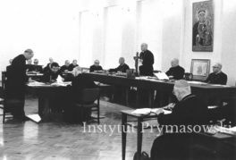 Konferencja Plenarna Episkopatu Polski w dn. 13.-14.09.1973r. w domu Arcybiskupów Warszawskich na Miodowej; przemawia ks. kard. Karol Wojty?a.